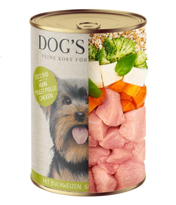 DOG'S LOVE Nassfutter für Hunde Bio, 6 x 400