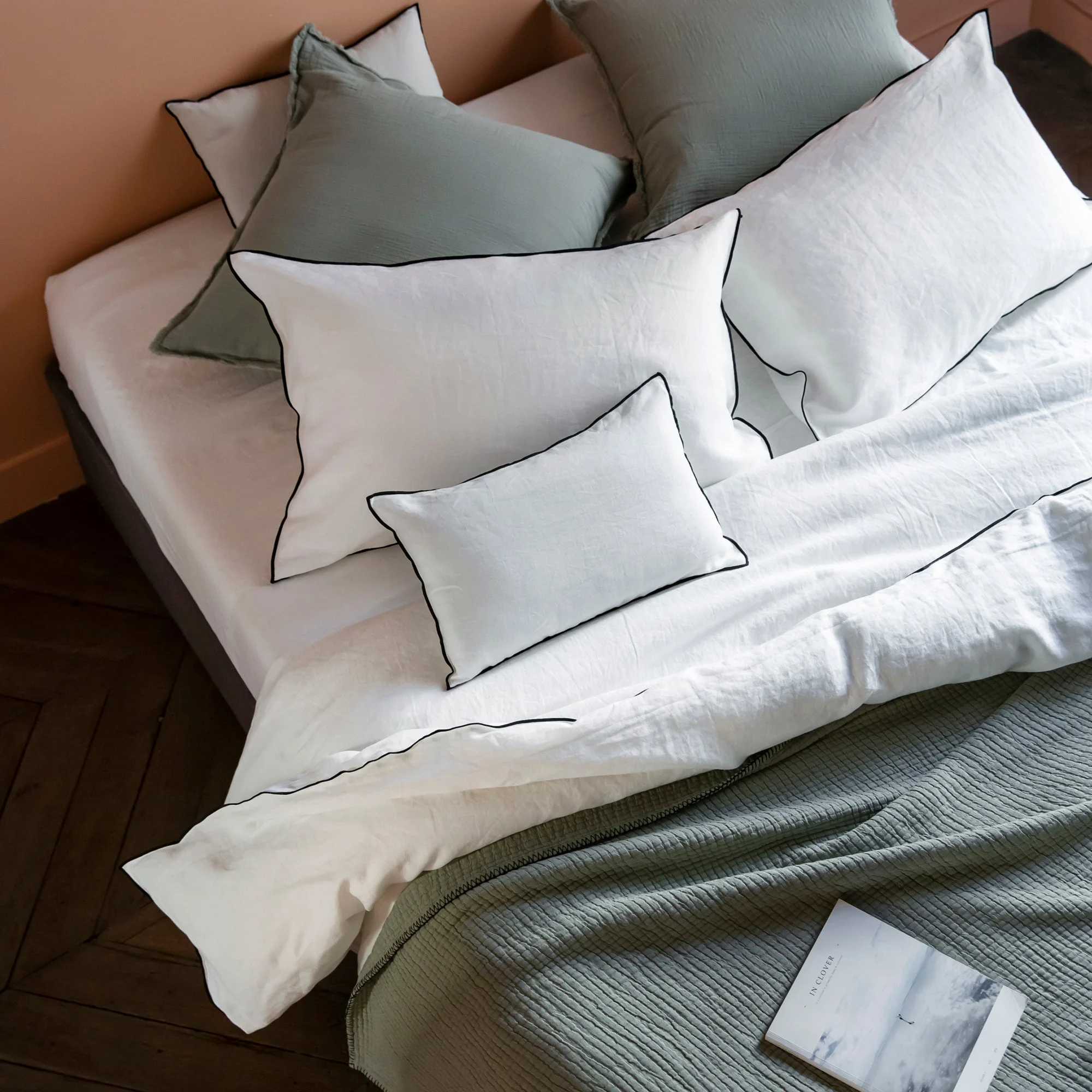 CARLINA - Lot de 2 taies d'oreiller | Blanc