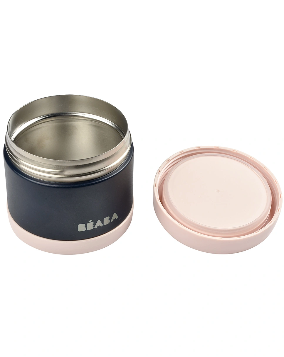 Edelstahl-Thermobehälter LUNCH (0,5L) in light pink/nightblue