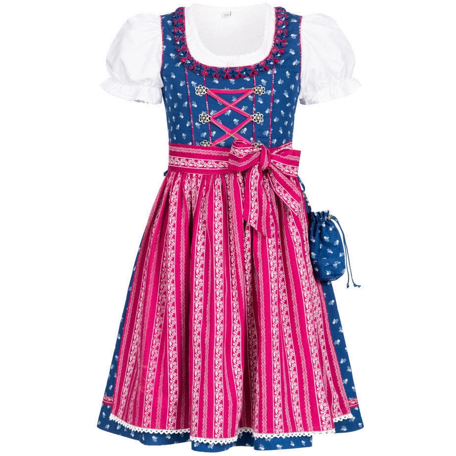 Nübler Kinderdirndl 3-teilig Demi Blau
