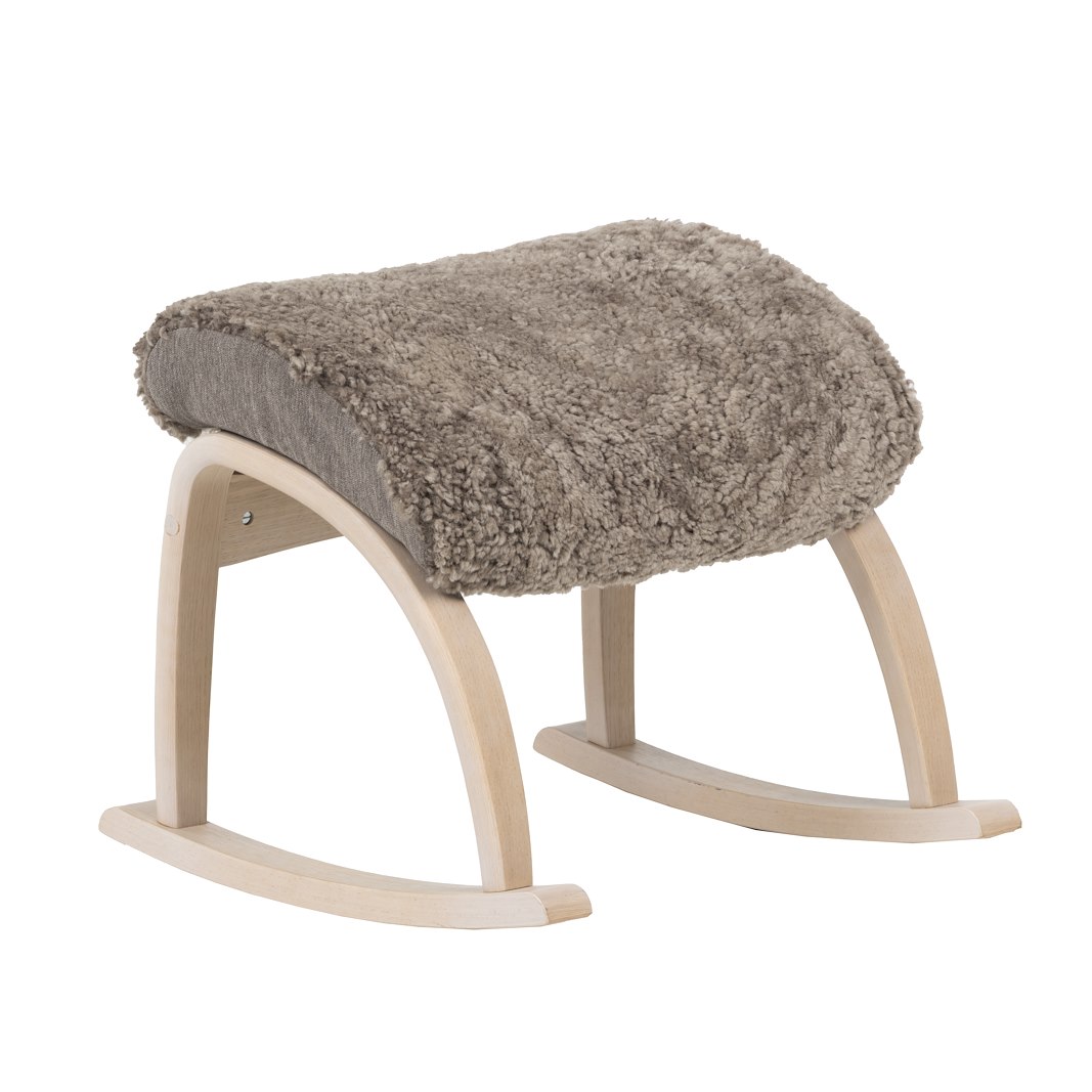 Delta Comfort krakk Fåreskinn Scandinavian Truffle med ben i hvitpigmentert eik