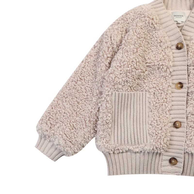 Olaan Cardigan | Soft Taupe Teddy