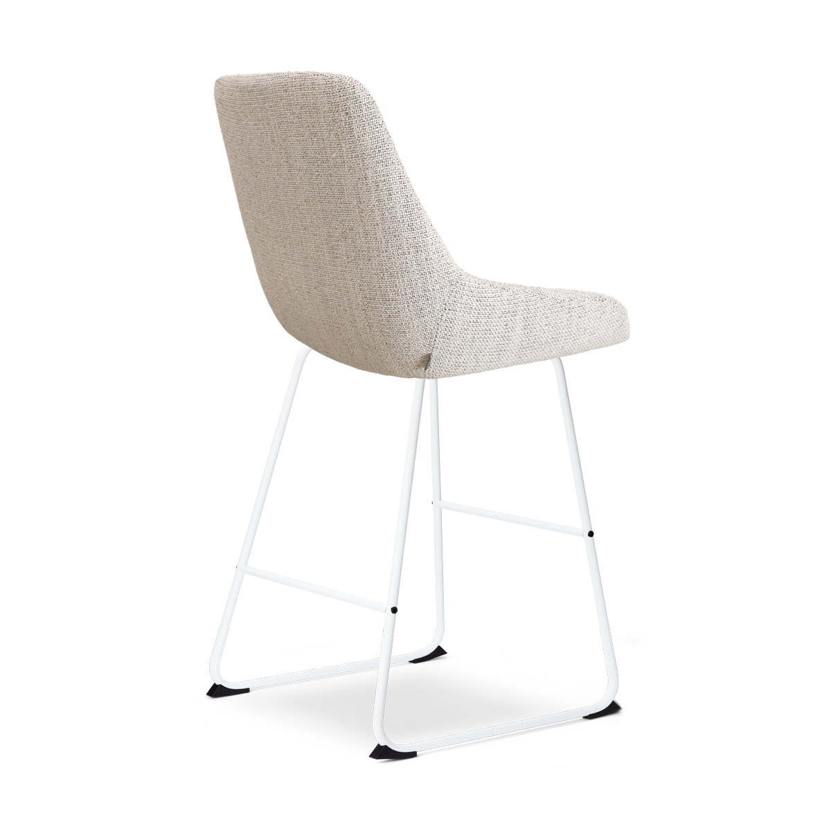 Barkruk Nino-Isa grijs beige gemêleerd - wit 65 cm