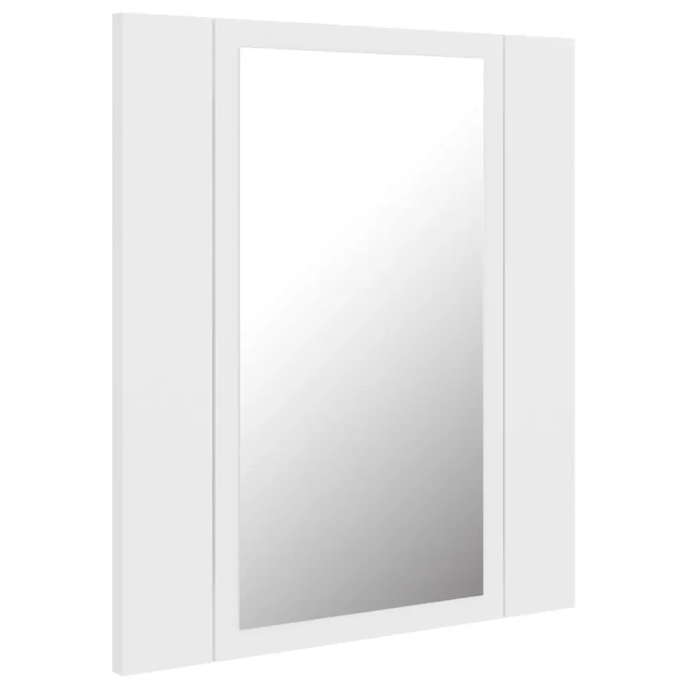 vidaXL - Led-spiegelkast - Wit - Bewerkt hout