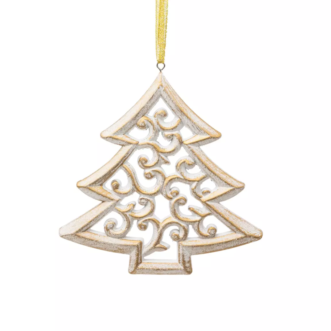 Suspension de Noël (H14,5 cm) Arabesque Blanc