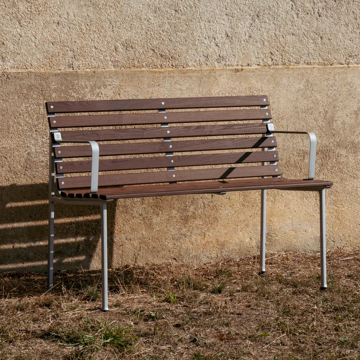 HAY - Traverse Outdoor Dining Bank, Aluminium / Esche geölt