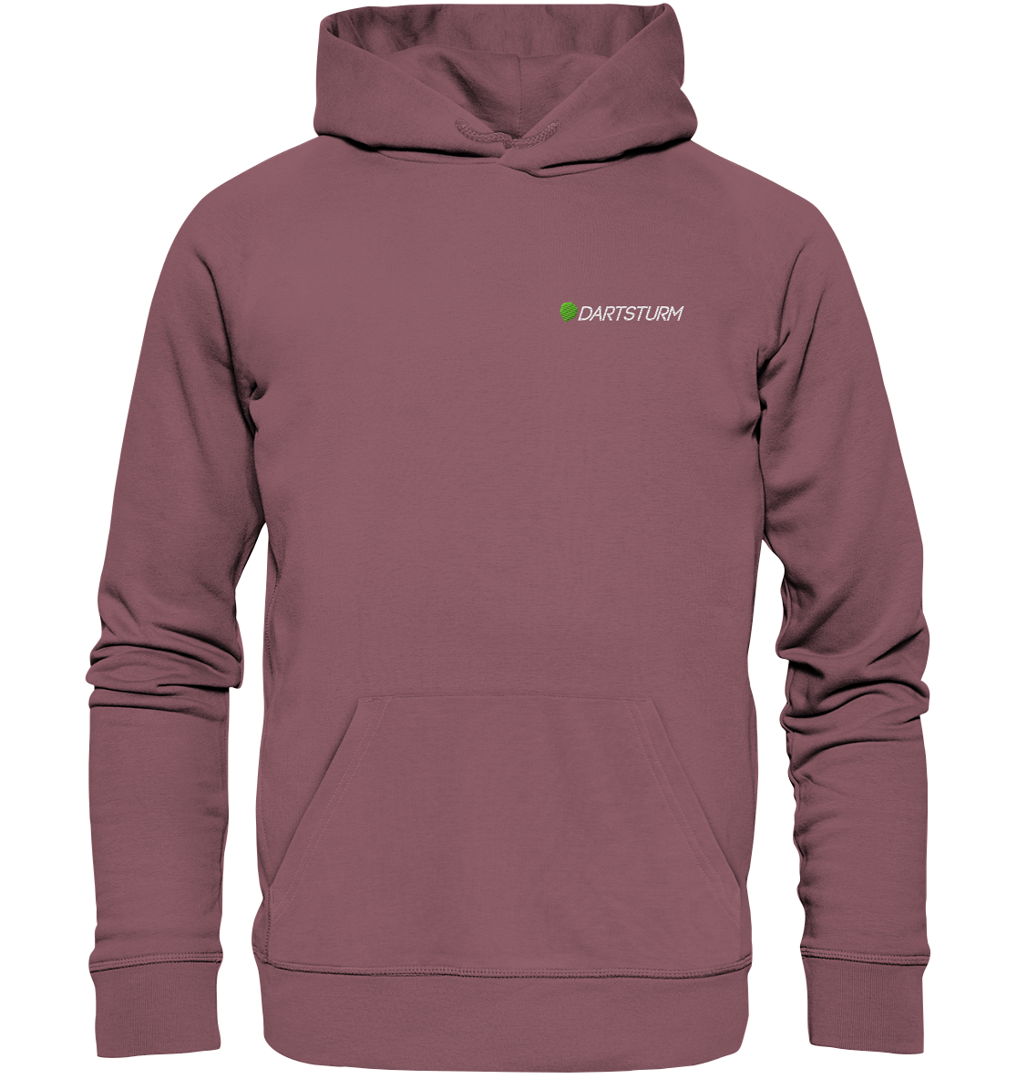 DartSturm - Logo Weiß Hoodie (Stick)