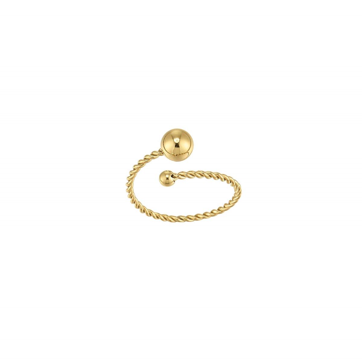 Bague Asio acier doré or