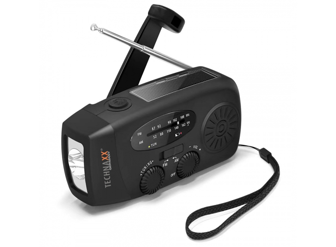 Technaxx TX-238 zelfoplaadbare noodradio met noodzwengel