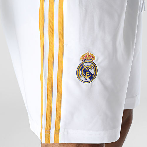Short Jogging A Bandes Real Madrid HY0614 Blanc