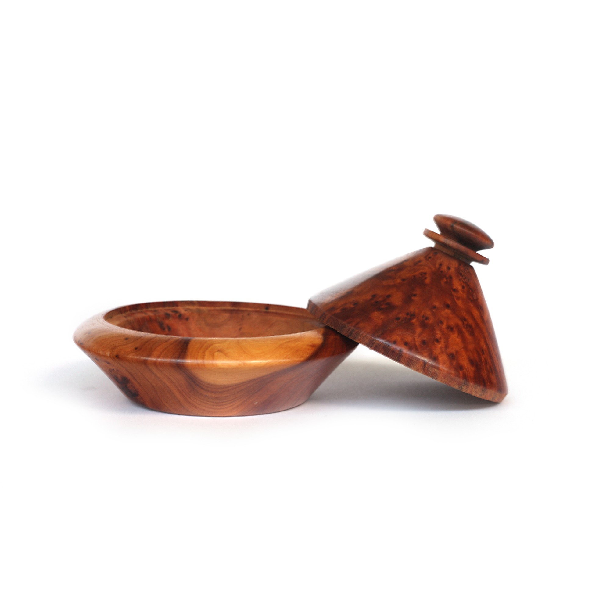 Thuja Box 'Schmuck-Tajine', braun, Ø 9 cm, H 8 cm von fischer's lagerhaus