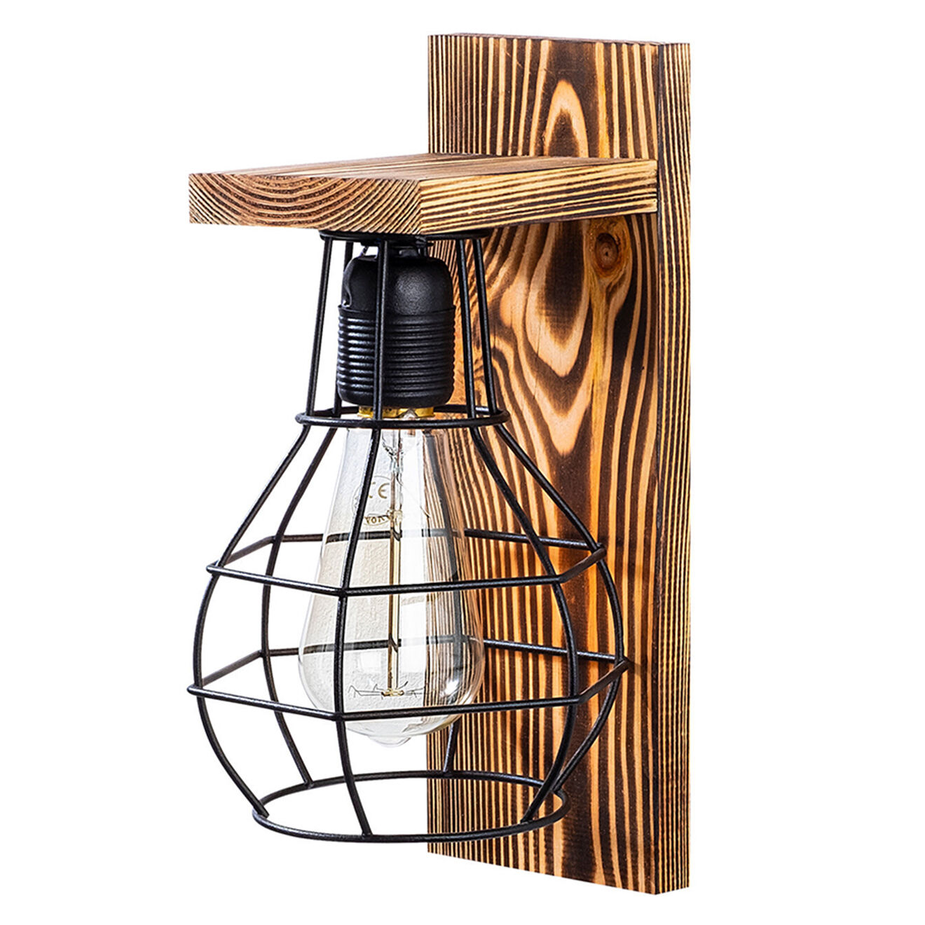 Opviq Applique murale Erebos bois  -  16x16x30cm