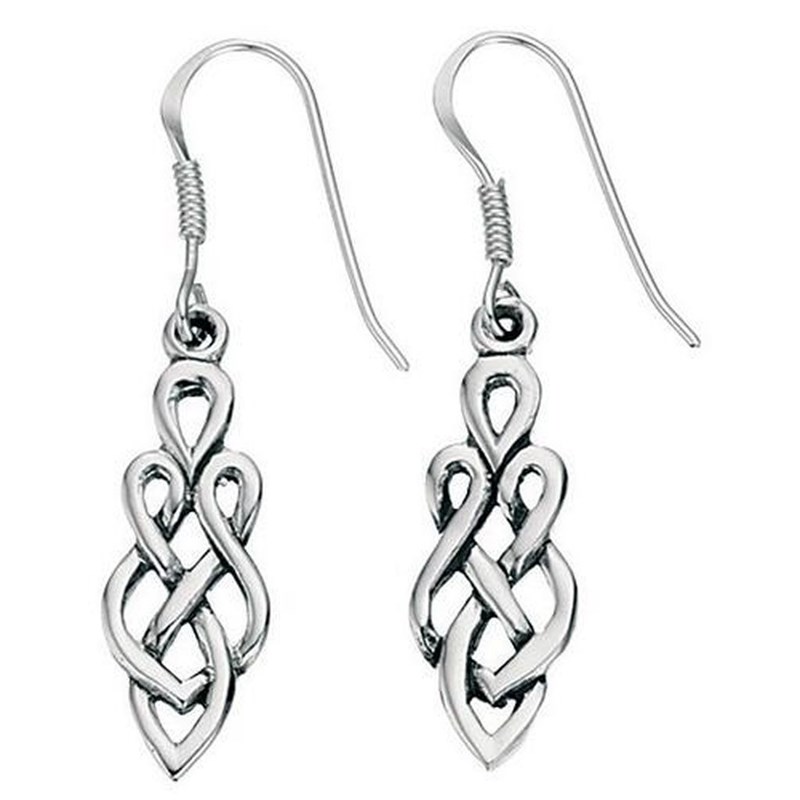 Boucle d'oreille celte en argent 925/1000