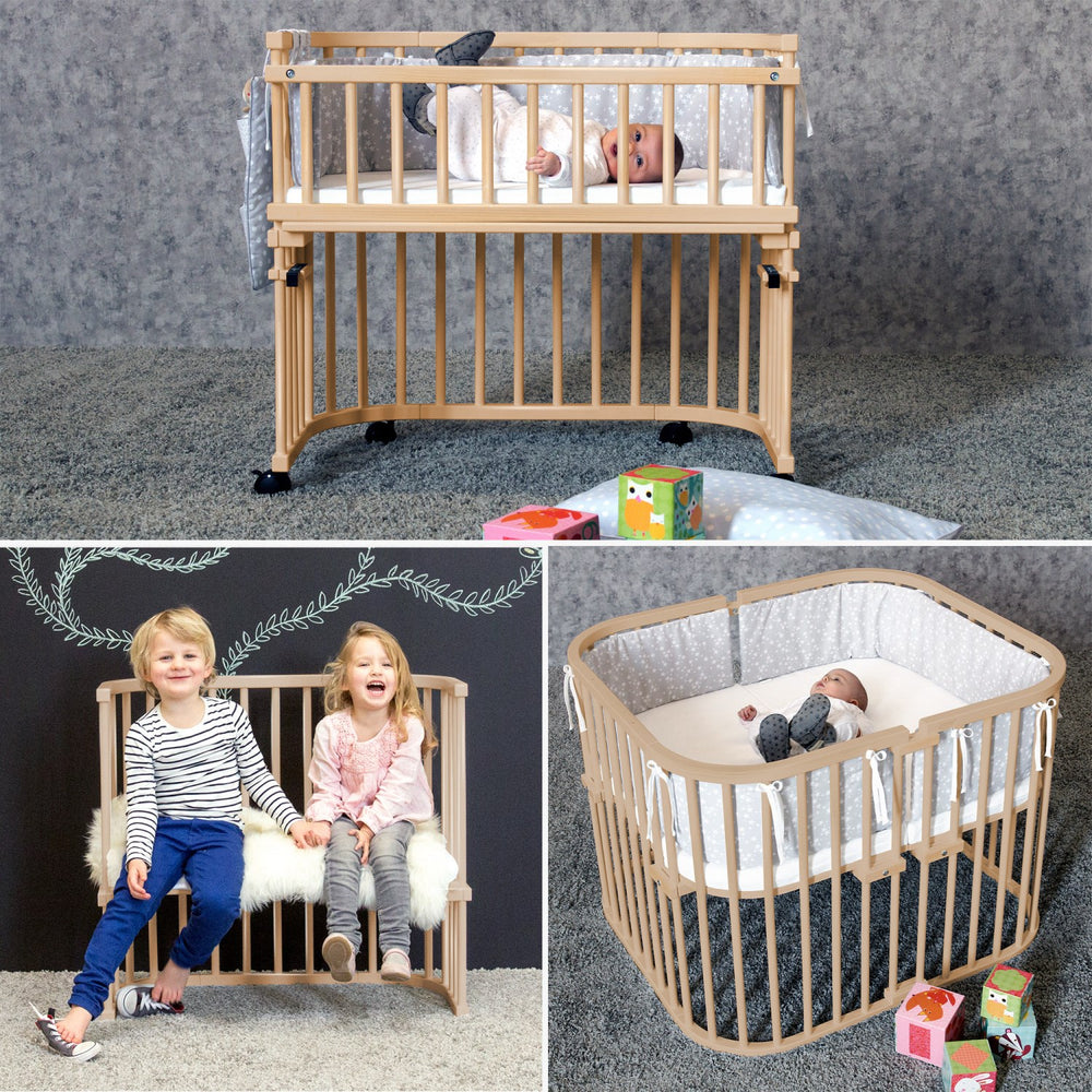 Køb babybay® Bedside Crib Natural Ubehandlet Boxspring Xxl Co-Sleeper Babyseng