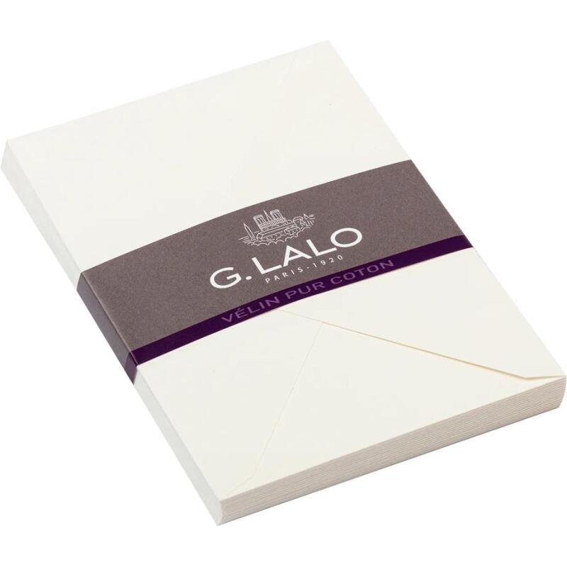 20 enveloppes C6 (114x162mm) Vélin pur coton gommées - Crème