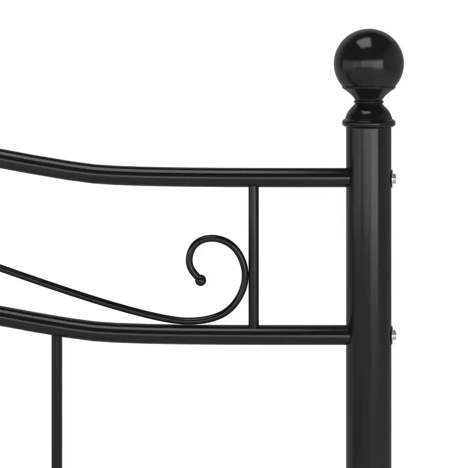 vidaXL - Meatlen bed frame - Zwart - Metaal - 140x200 cm
