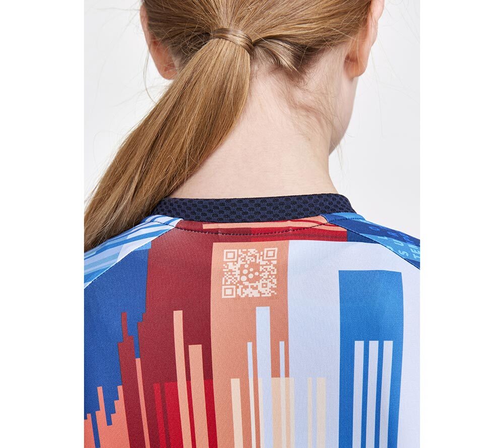 Craft ADV Endurance Graphic Fietsshirt Korte Mouwen Blauw/Wit/Multi Dames