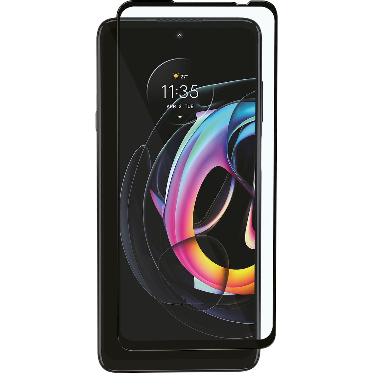 Panzer Full-Fit Motorola Edge 20 Lite skjermbeskytter (sort)