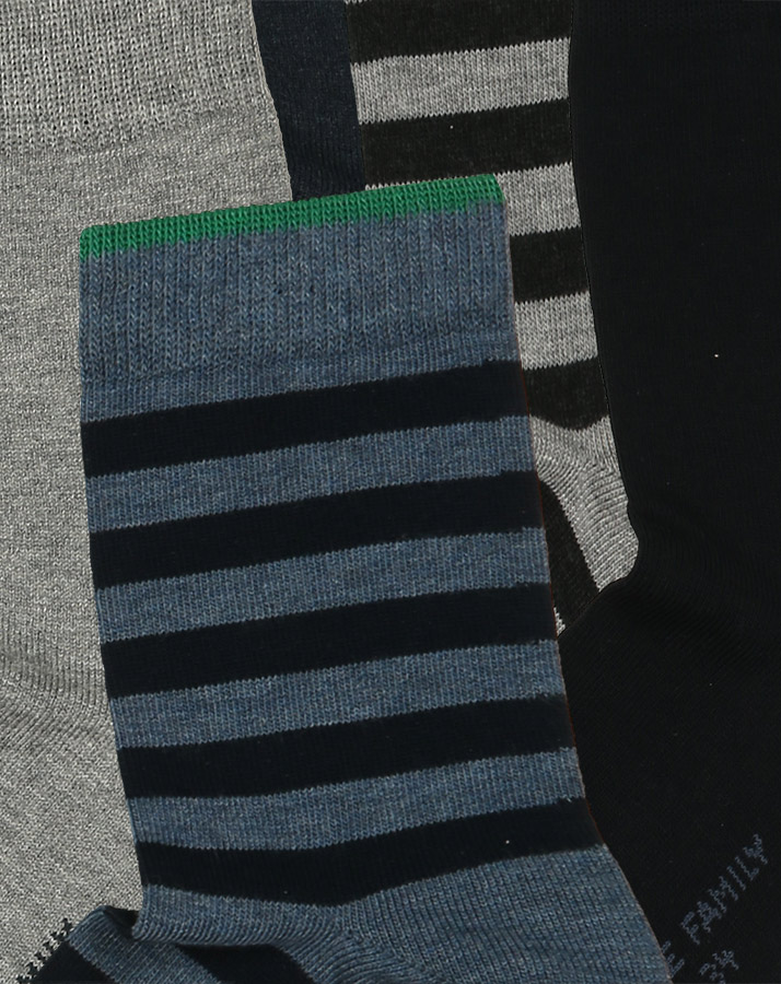 Socken UNI & STRIPES 5er Pack in blau/grau/navy