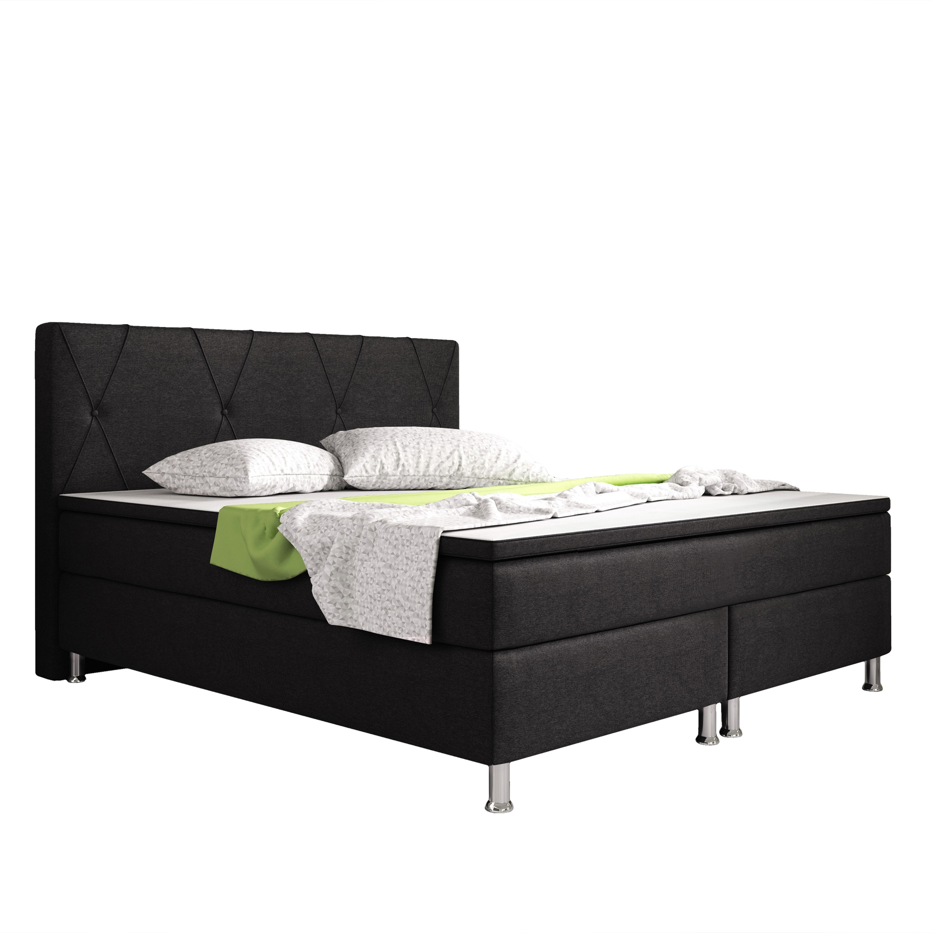 Boxspringbett Boston 180 x 200 cm anthrazit