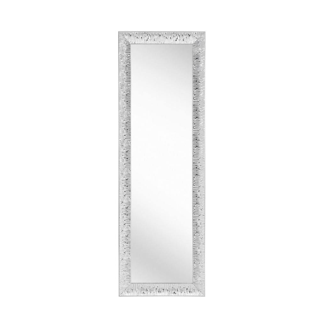Xora Wandspiegel Silber Glas Eukalyptusholz massiv rechteckig