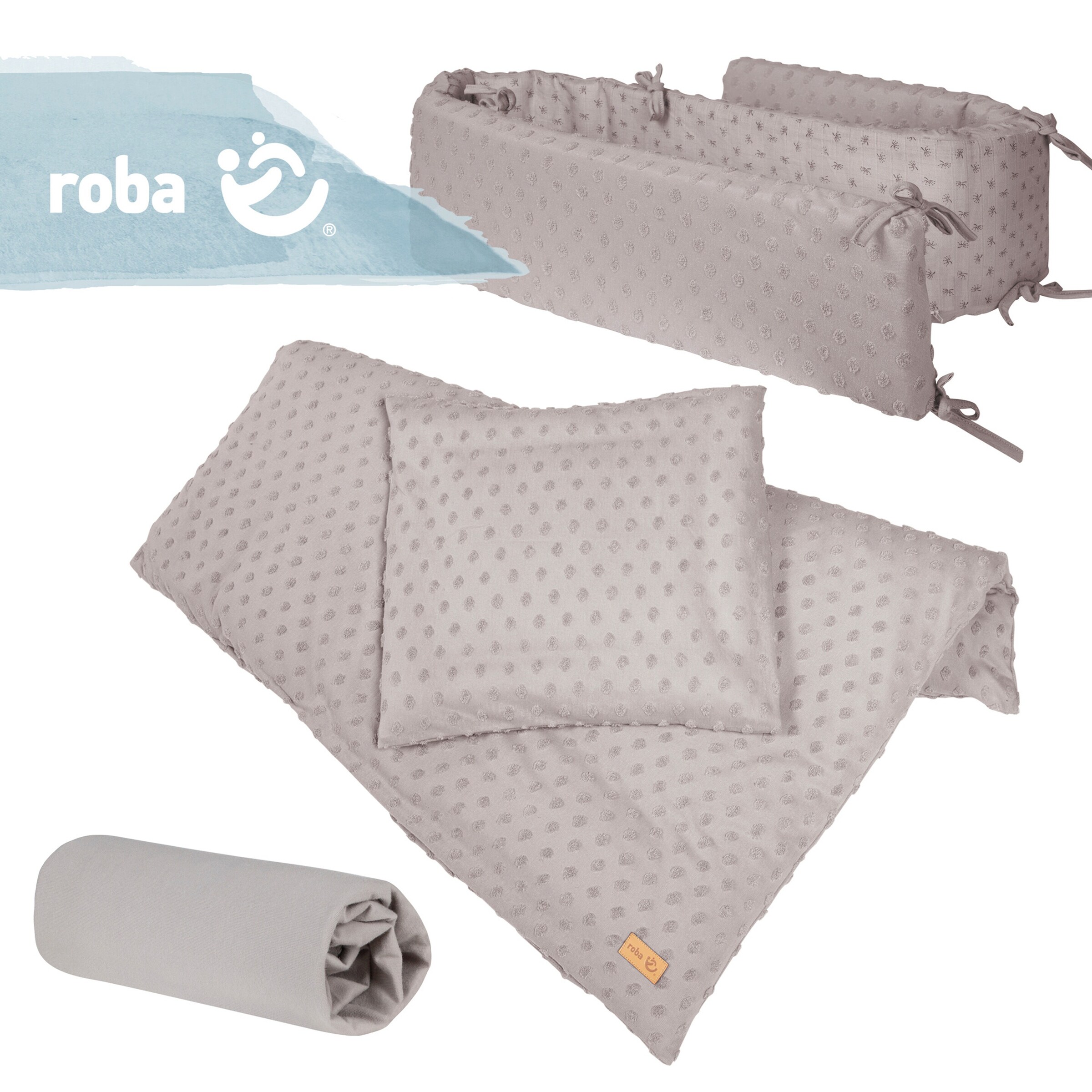 roba Geschenkset BIO-Jersey Schlafen groß Lil Planet grau