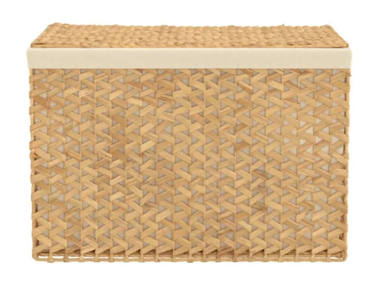 Panier à linge avec 3 sections 75x42,5x52 cm hyacinthe d eau