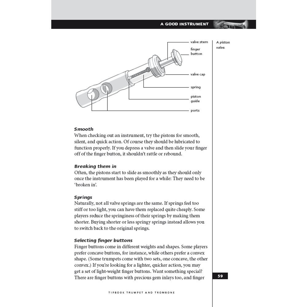 Tipboek trompet en trombone met tipcodes