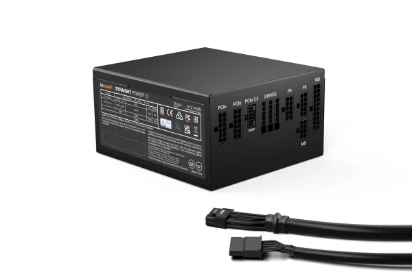be quiet! Straight Power 12 - Strømforsyning (intern) - ATX12V 3.0/ EPS12V 2.92 - 80 PLUS Platinum - AC 100-240 V - 750 Watt - aktiv PFC - Europa - sort