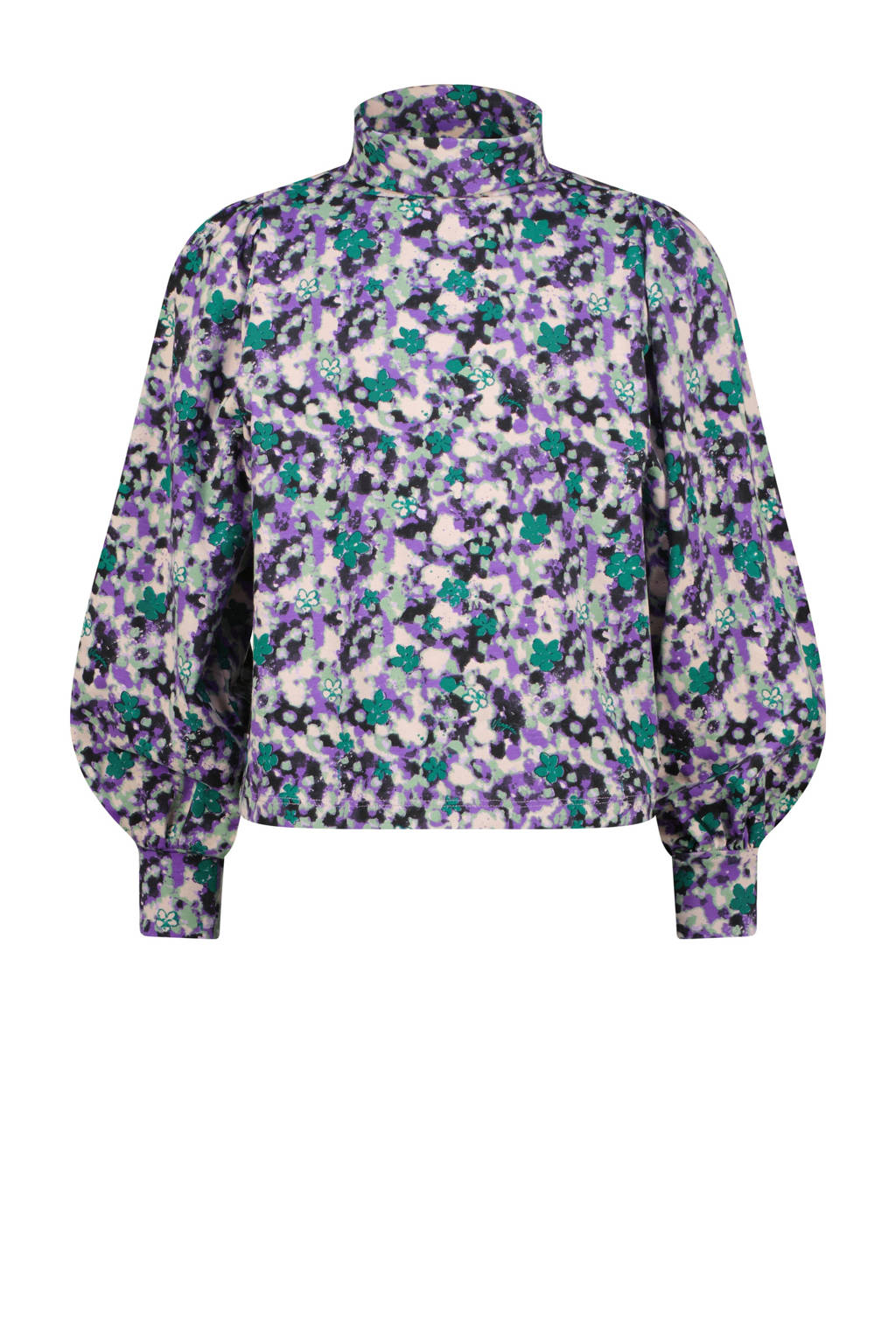 Vingino top Jonny met all over print lila/groen/paars