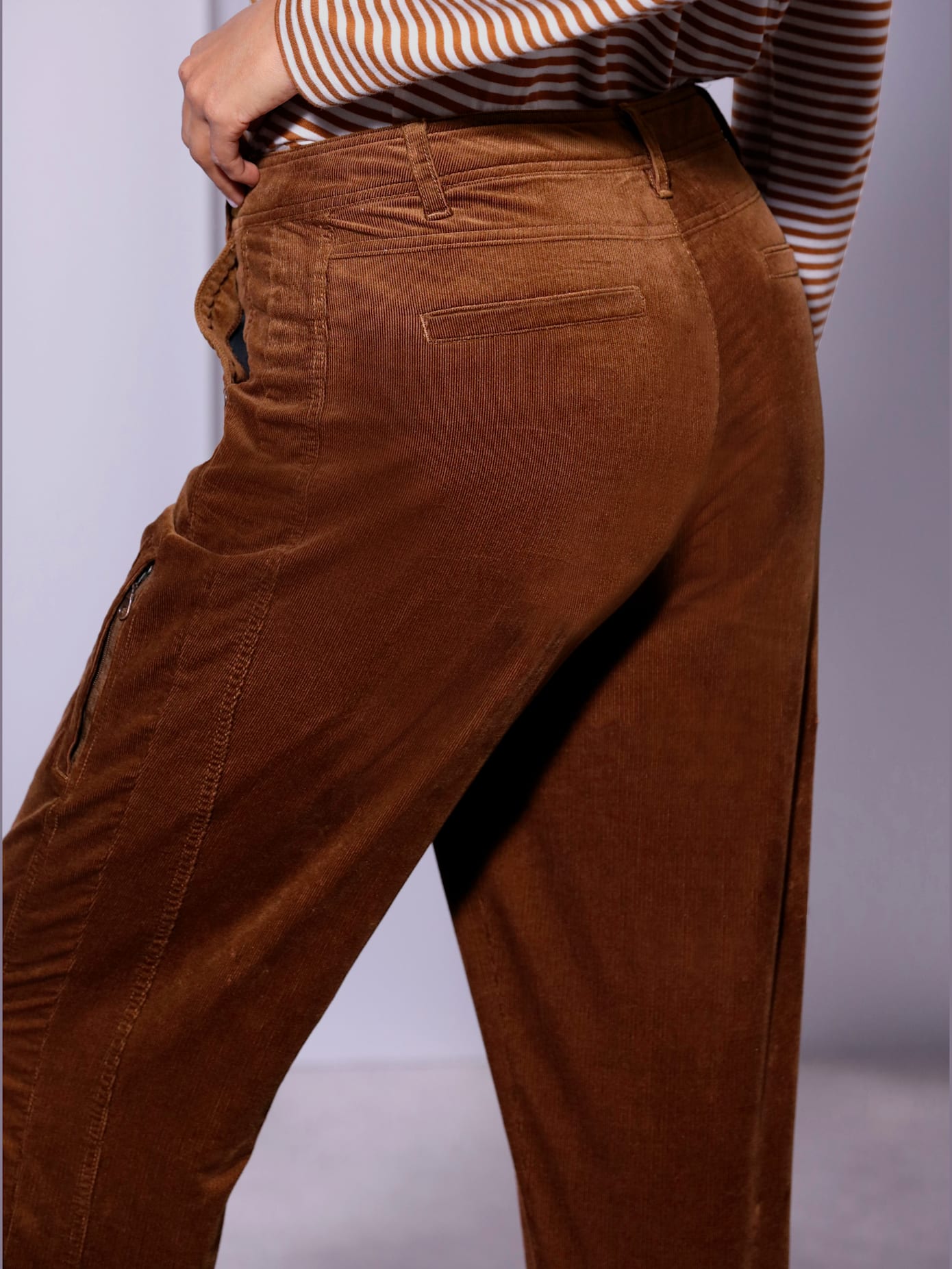 Pantalon velours côtelé coton/modal qualité velours