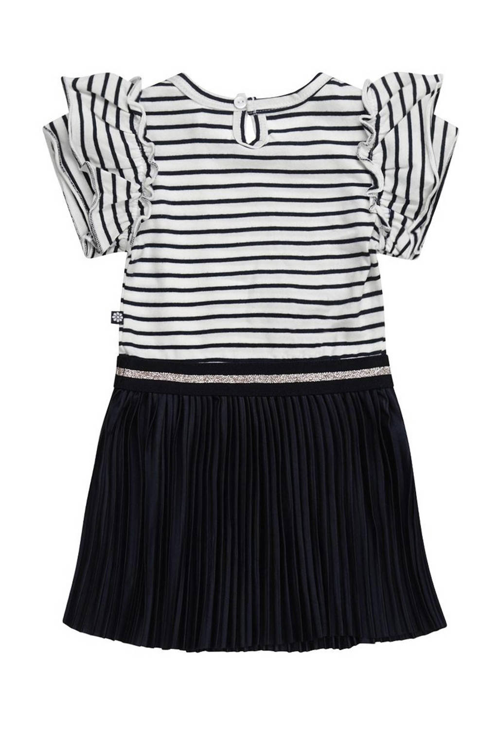 Dirkje gestreepte A-lijn jurk Dress ss blauw