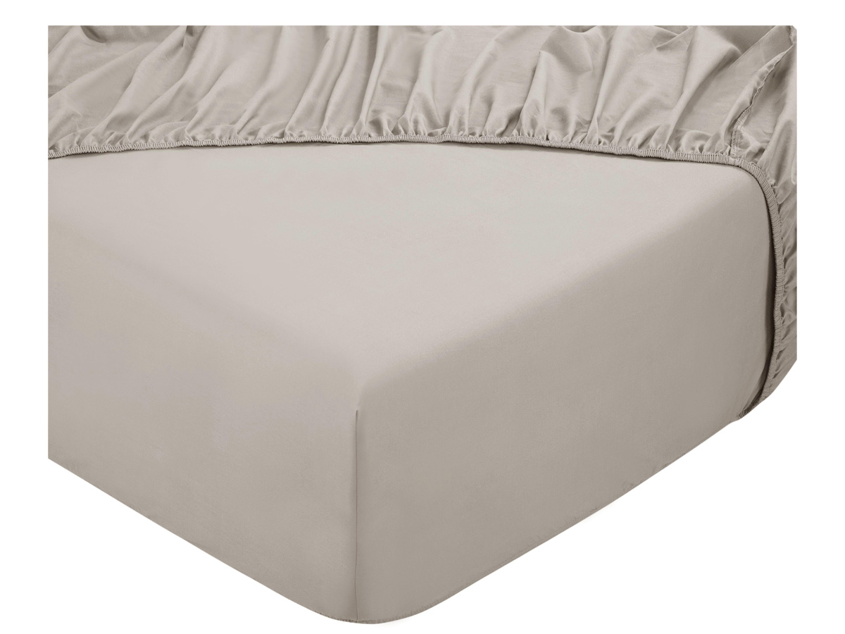 DoubleDry Home 90 x 200 cm hoeslaken - licht taupe