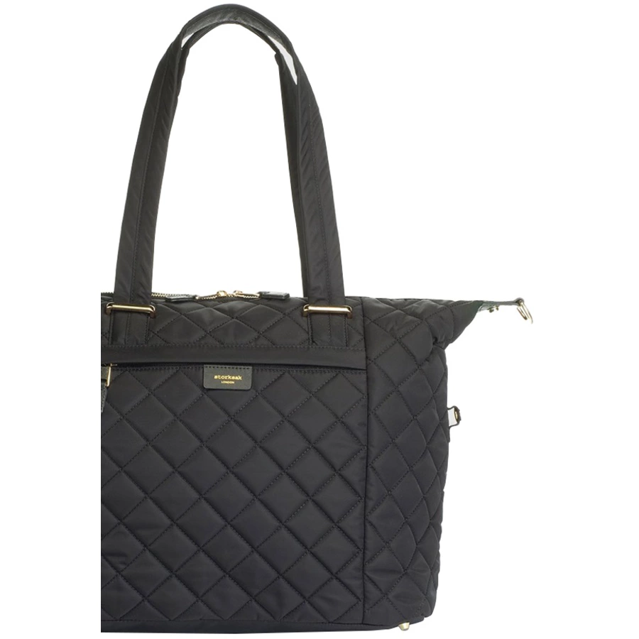 storksak Wickeltasche Stevie Quilt Black