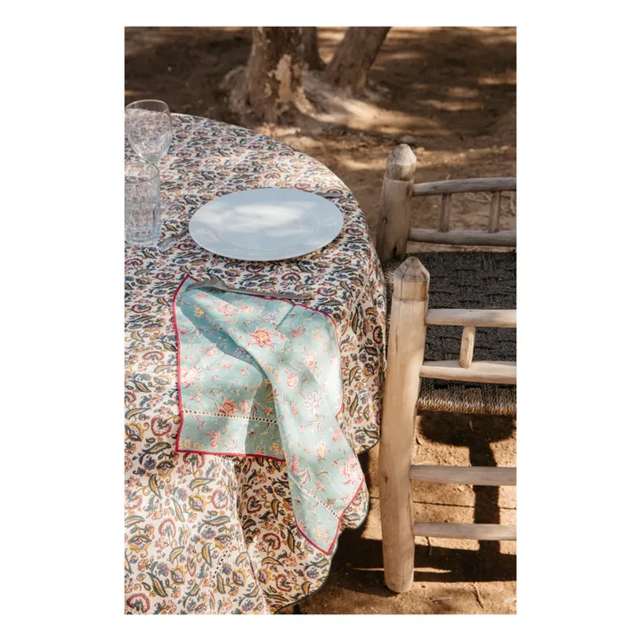Louise Misha Serviettes de table Carlotta - Set de 4 | Bleu turquoise