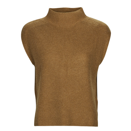 Esprit - FLAT KNITTD TOP - CARAMEL