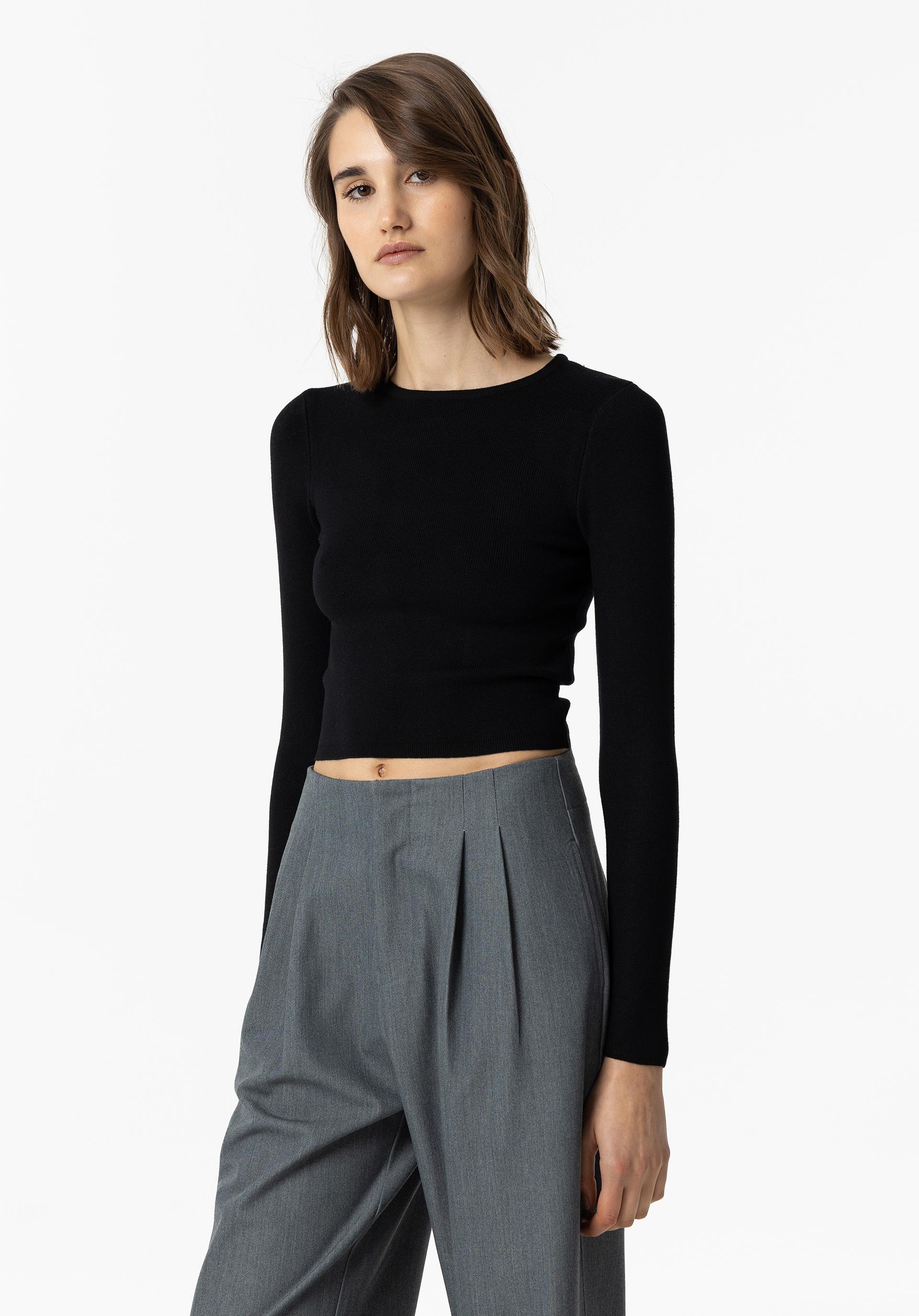 Camisola de Malha Cropped
