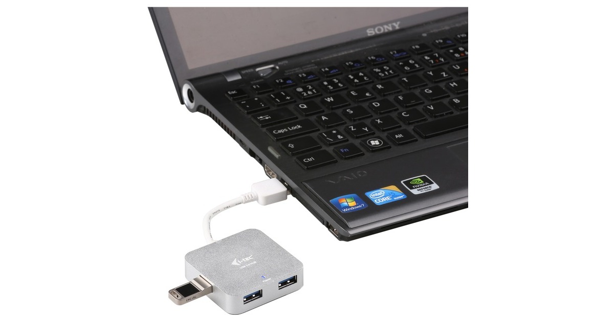 i-tecUSB 3.0 Metal Passive HUB 4 Port usb-hub  (Zilver)