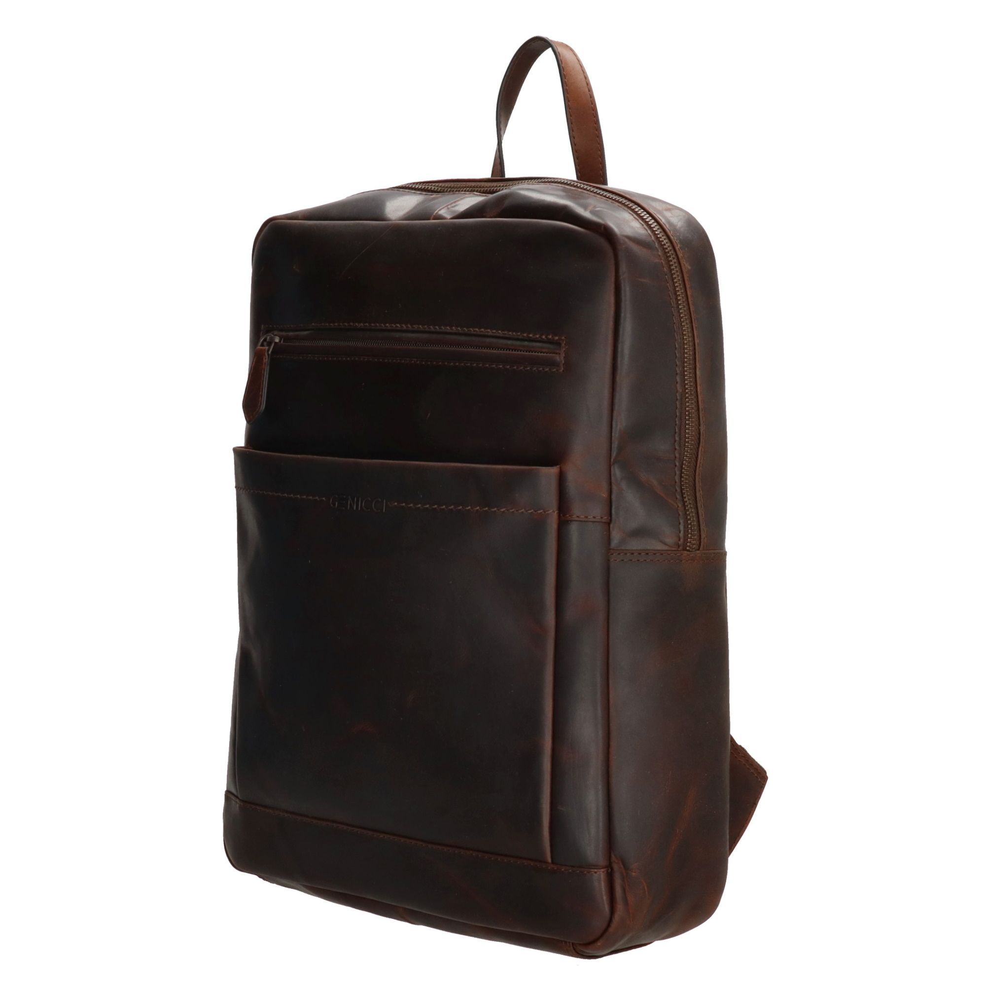 Genicci Noble Rugzak Musk 15,6 inch Donkerbruin