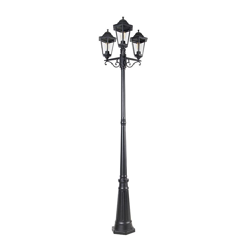 Buitenlantaarn zwart 220 cm 3-lichts IP44 - Havana