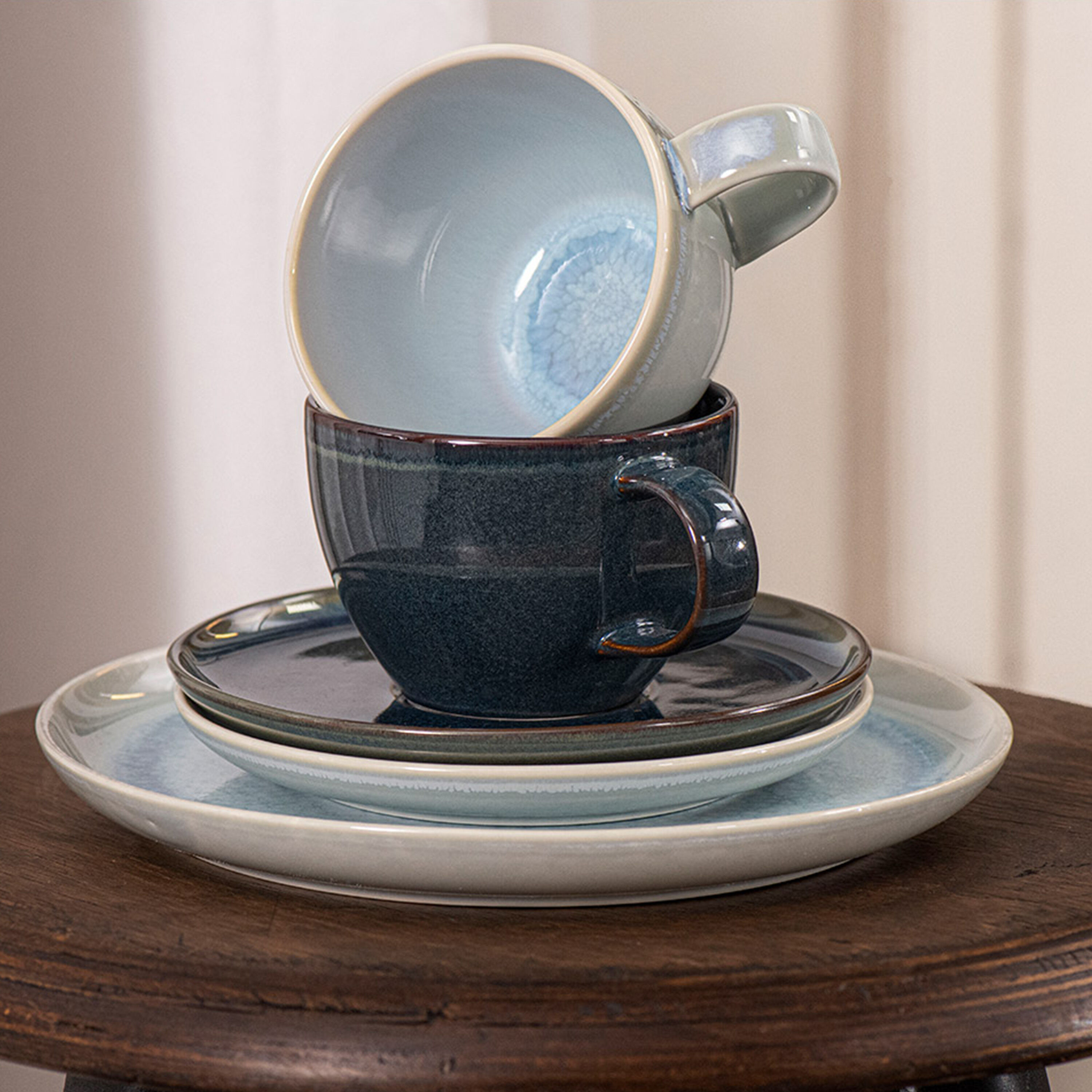 Crafted Coffee cup Blue, 5.8 oz, Premium Porcelain