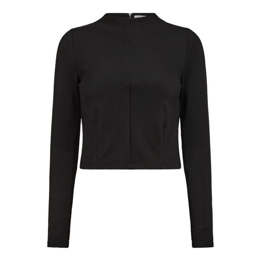 Co'Couture Pica Crop Bluse, Black, XL