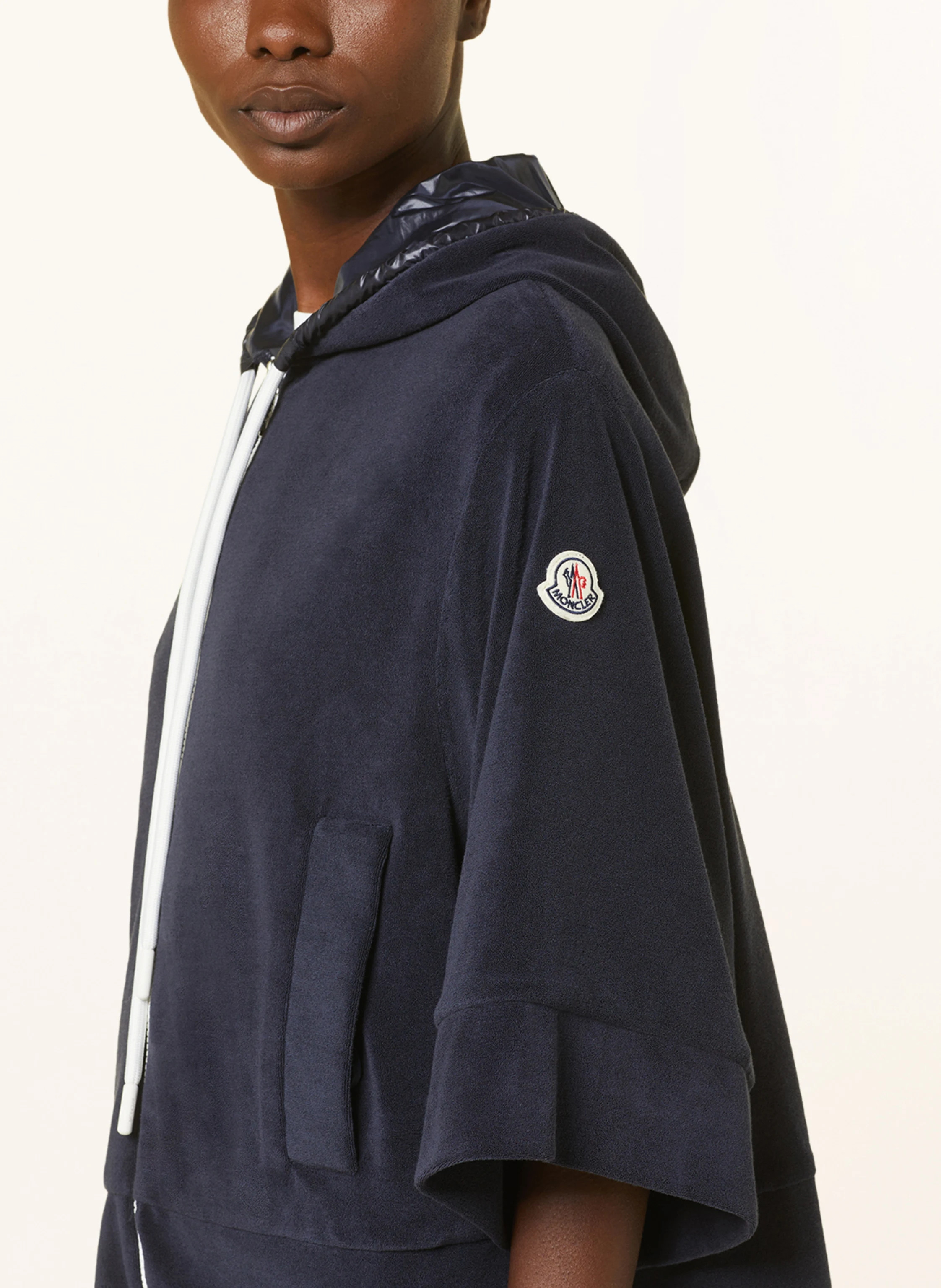 MONCLER Frotteejacke mit 3/4-Arm