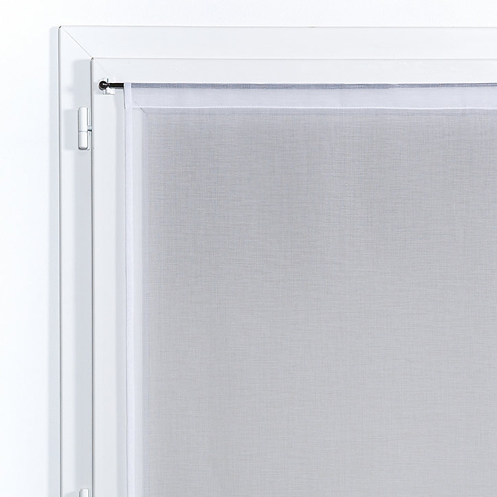 Paire de vitrage Charlotte l.60 x H.120 cm blanc