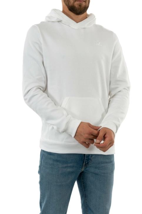 sweat le coq sportif graphique hoodie n°1 optique white