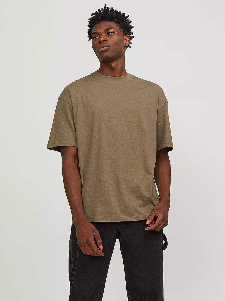 JACK & JONES T-Shirt JJEBRADLEY hellbraun