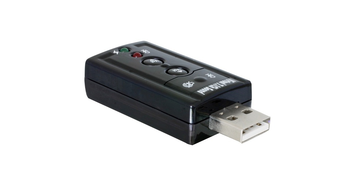 DeLOCKUSB Sound Adapter 7.1 geluidskaart  (Zwart, Retail)