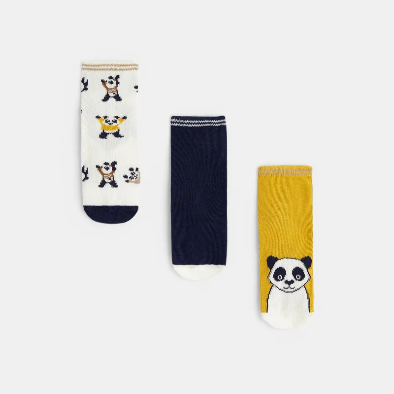 Chaussettes jacquard fantaisie bébé garçon Bleu