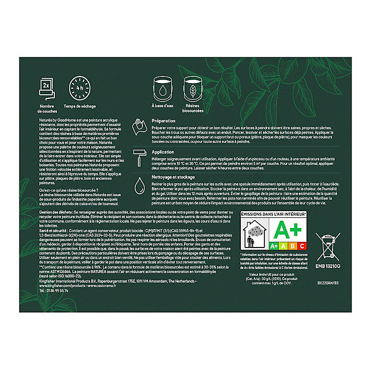 Peinture murs et boiseries Naturéa par GoodHome figuier velours 0.5L