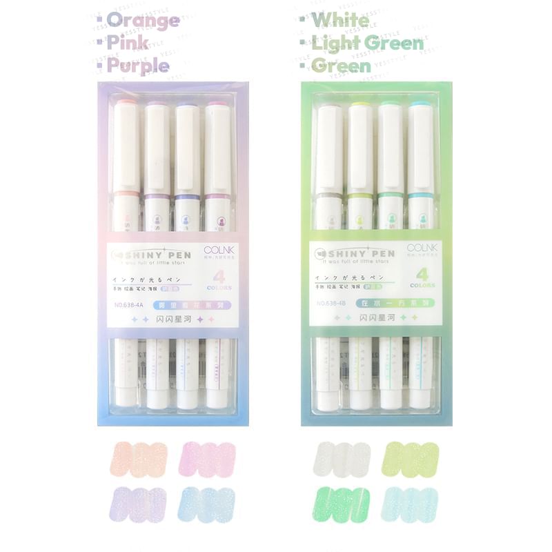 Schattige essentials - Glitter highlighter (verschillende designs) / set